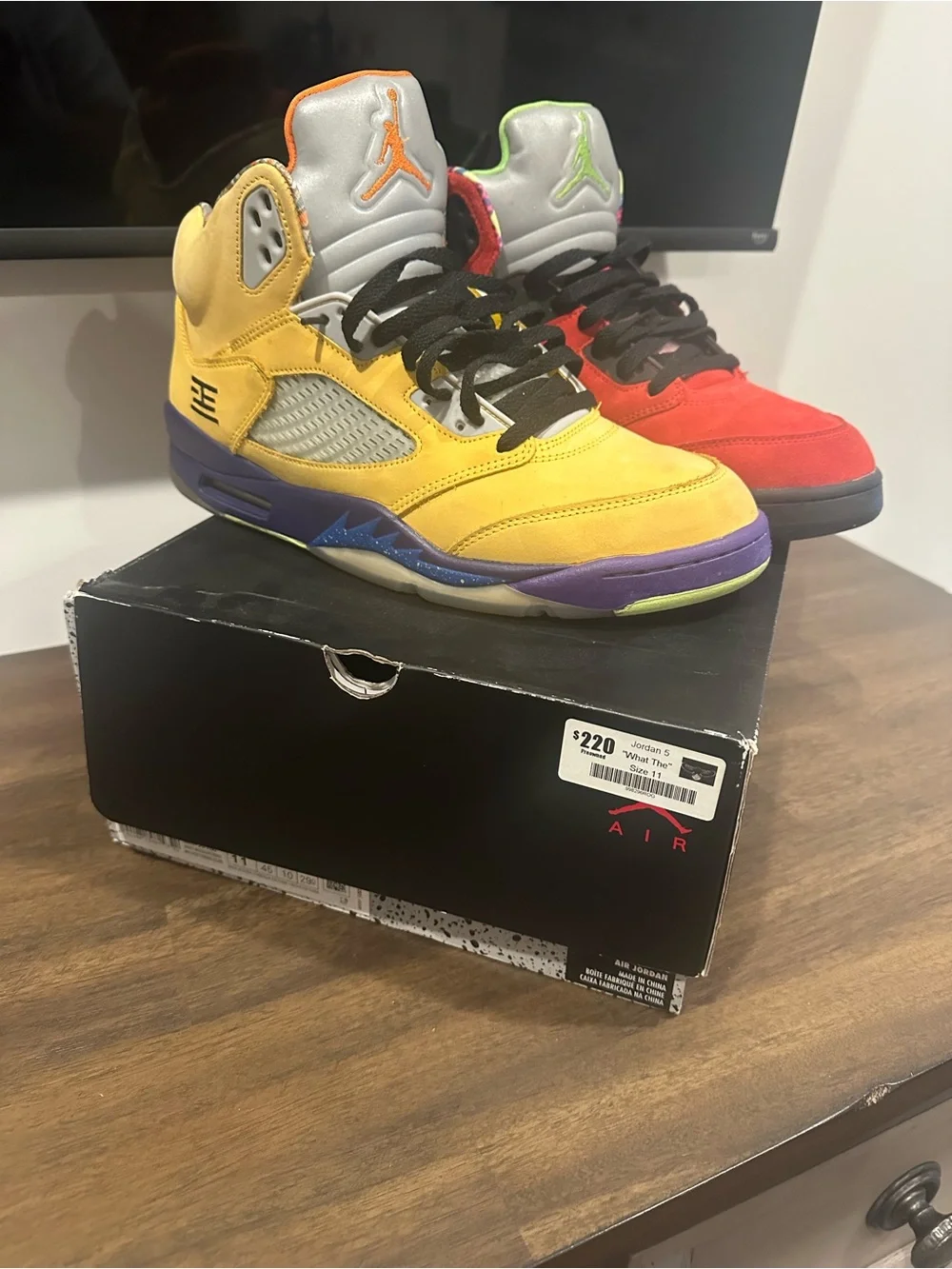 Jordan 5s Multicolored Suede High-Top Sneakers